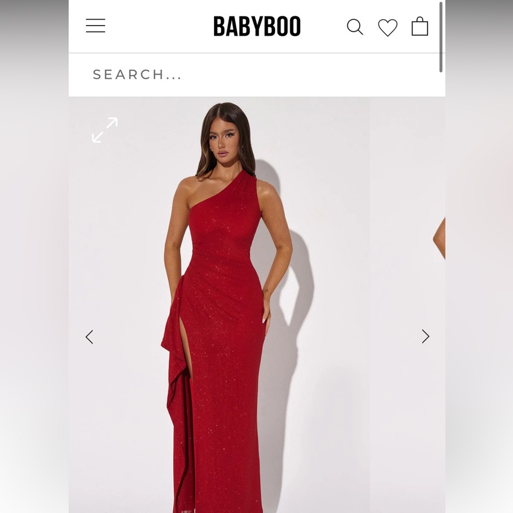 red maxi formal dress